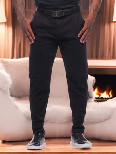 Calças De Terno Calças Social Masculinas Sarja Slim