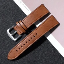 优质皮革表带 通用 20 毫米 22 毫米 透气运动表带 适合男女 舒适替换腕带 耐用表带 - 錶帶 - 查看 18