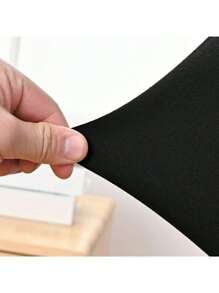 1pc Solid Color Milk Silk Elastic Sofa Cushion Cover, High Stretch Dustproof Universal Seasonal Use Suitable For Garden Patio Outdoor Rattan Sofa Seat Protector Slipcover