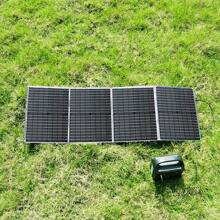 100WPortable Outdoor Solar Power Panel; Mobile Phone; Fan; Storage Battery; For Outdoor Camping; Offshore Fishing; Mountaineering; RV - Grey - View 4