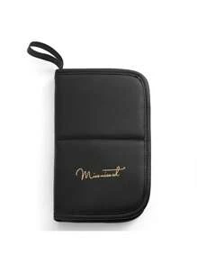 Makeup Brush Bag Organizer Foldable Makeup Brush Artist Case Travel Brush Holder Portable Zipper Professional Handbag For Travel Home Gift - Black - View 3