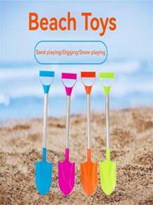 1pc/4pcs Stainless Steel Children Beach Shovel, Outdoor Beach Sand Play Parent-Child Interactive Toys For Boys & Girls