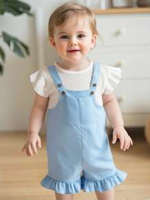 Young Girls T-Shirt Co-Ords - Blue - View 2