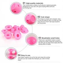 Slouchy Silicone Hair Curler, Manual Mushroom Bell Curl, The Marvelous Mrs. Maisel Style - Multicolor - View 3