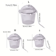 1pc Tea Coffee Stew Spice Soup Herbal Sieve Infuser Reusable Stainless Steel Seasoning Bag Ball Kitchen Filter Sachet With Chain Back To School