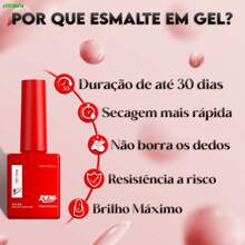 Kit 12 Esmalte Gel Led Uv Zem Ou XD Nail Gel Soak Off Color Coat 10ml Uv/Led Cores Novas Vivas E Vibrantes Festa Junina