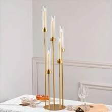 4 件/1 件 39.4 英寸高金色 5 臂落地烛台，带亚克力灯罩的金属烛台，圣诞装饰，婚礼中心装饰，适合婚礼、家居、派对的电蜡烛 - 金的 - 查看 5