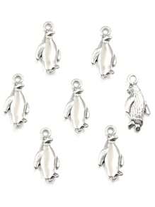 20pcs/Set 2 Color 10*23mm DIY Alloy Accessories, Penguin Charm Pendant, Jewelry Making Materials For Necklace, Bracelet, Bag