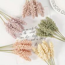 6pcs/Set Artificial Lavender Floral Bouquet, Wedding Bridal, Valentine's Day, Birthday Party, Autumn Decor, Fake Flowers, Vase Filler, Home Decor, New Year, Outdoor Garden, Wedding Wreath, Living Room DIY Supplies Gifts Graduation