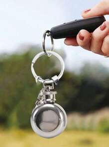 不锈钢户外便携式钥匙扣液体瓶，适合喝咖啡、牛奶、饮料、露营、节日派对、圣诞节情人节情侣礼物