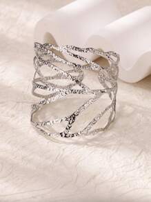 1 PC Hollow Punk Leaves Bracelets Bangle For Women Stainless Steel Gold Color Fashion Waterproof Open Bracelet Holiday Party Jewelry Gift