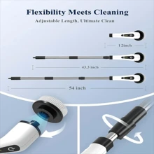 7-in-1-Turbo-Schrubberbürste für die elektrische Reinigung, kabellos, verstellbar, Fensterreinigungsbürste, Reinigungswerkzeuge für Badezimmer und Küche