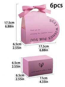 3 件/6 件浪漫心形糖果盒，情人节婚礼高档礼品盒 - 愛心 - 查看 15