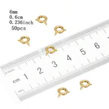 10 件/50 件/100 件不锈钢圆形弹簧扣连接器，适用于 DIY 珠宝制作手链、项链、脚链