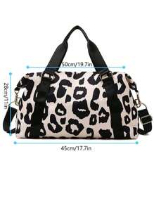 Foldable Hand Carry Bag For Sports & Travel, Black & White Milk Texture Wet-Dry Separated Gym Bag, Large Capacity, Oxford Cloth Material, Waterproof, Mildew Proof, Anti-Scratch, Trolley Strap, Versatile, Comfortable Handle, Casual Fitness Bag