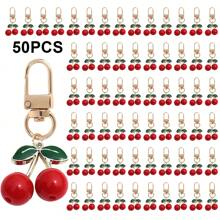 20 件/10 件迷你可爱樱桃形金属钥匙扣适用于背包挂饰、装饰锁夹、女性生日礼物、圆形植物主题设计日常使用配件、包袋装饰、派对礼物、圣诞节礼物、情侣、女朋友、情侣、老师、同学汽车配件包袋饰品学院哥特 Y2k - 彩色 - 查看 17