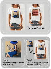 Camiseta de manga corta personalizada para mujer, diseño personalizado, sube tus fotos/logotipo/póster/foto familiar/foto de equipo, camiseta de primavera/verano para mujer, regalo de San Valentín, regalo para ella, regalo de aniversario, festival de música, boda/fiesta, camiseta cultural, regalo navideño, personalización de uniformes de equipo, top de verano, ropa de equipo para recaudación de fondos benéficos, ornamental, única, personalizada, regalos ideales para ella, familia, amigos, chicas rosas, para vacaciones, aniversarios, otoño chic, estilo utilitario chic, nuevo estilo de otoño para mujer, estampado gráfico, ropa casual de primavera/verano