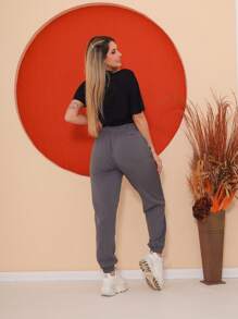Calça Feminina Jogger Esportiva Bomber com Elastano e Bolso