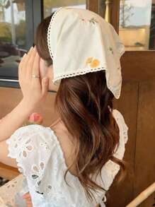 1 件时尚波西米亚黑金属朋克头巾头带，适合音乐节派对和日常佩戴时尚发饰波西米亚风发带 - 棕色 - 查看 1