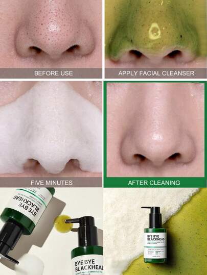 SOME BY MI Adiós. Limpiador de burbujas de té verde milagroso de 30 días para puntos negros, 120g