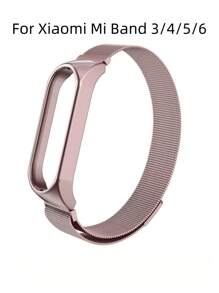 1pc Stainless Steel Strap Compatible With Xiaomi Mi Band 3/4/5/6, Unisex, Classic Minimalist Casual Style - For Mi Band 3/4/5/6 - View 18