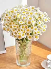 20 pezzi/15/10/5/2/1 pezzo Piccoli fiori di margherita bianchi artificiali, margherite finte da 10 pollici, fiori selvatici primaverili per decorazione di feste (vaso non incluso), decorazione per camera, decorazione per la casa, decorazione per pareti, decorazione per bagno, decorazione per camera da letto, regali per compleanni e lauree - Multicolore - Visualizzare 3