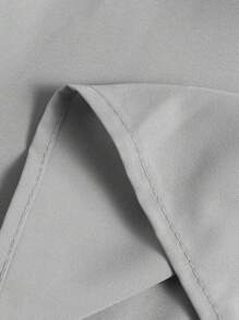 Women's Solid Color Pleated Elastic Waist Casual Skirt - Grey - View 6