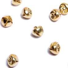 100/50Pcs/Lot 6mm/8mm/10mm Golden Nickel Color Christmas Jingle Bells Pendant DIY Mini Bell For Xmas Earrings Decoration - 金色 - 查看 5
