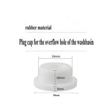 Tapón y cubierta de sellado para el orificio de desbordamiento del lavabo, tapón del agujero lateral del lavabo de manos, tapón de agua completo para el fregadero del gabinete del baño, decoración de baño de verano para el hogar - Blanco - Ver 6