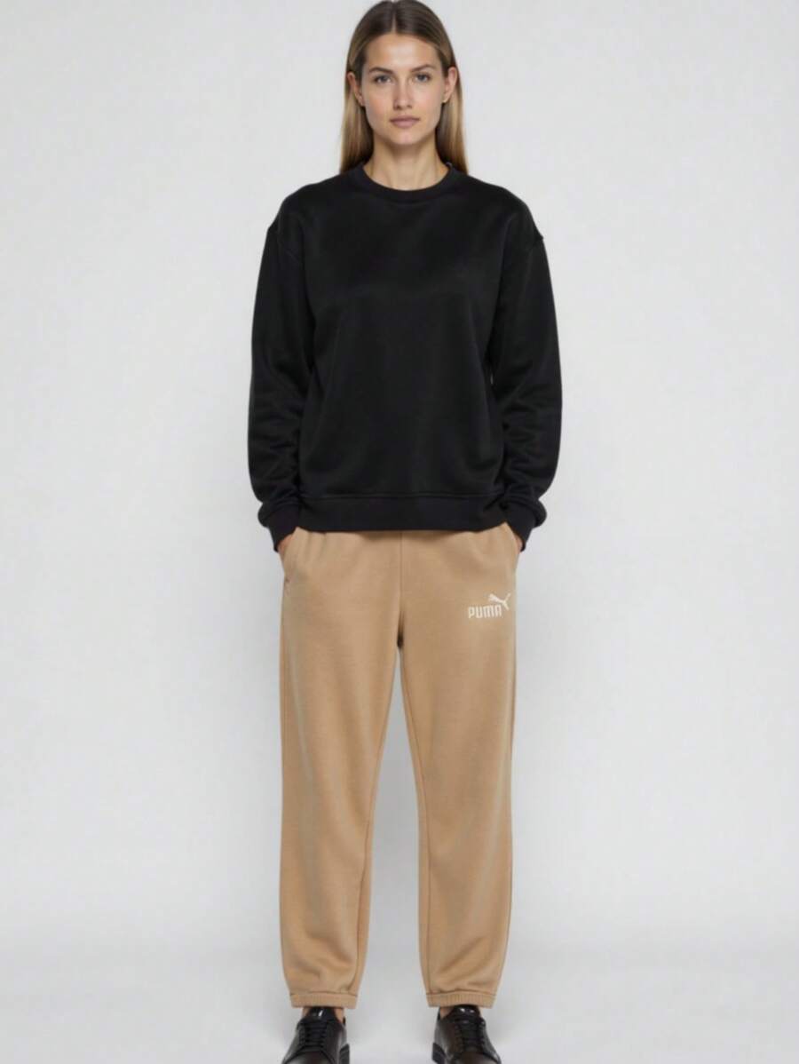 Puma ESS+ Embroidery Sweatpants FL - Prairie Tan - View 1