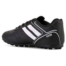 100% Genuine Leather Soccer Cleats - Sturdy Stitched Rubber Sole - Black - View 4