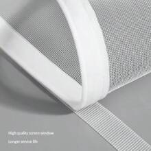 1 pièce écran de fenêtre anti-moustique auto-adhésif, maille d'écran de fenêtre anti-moustique et insectes, installation simple sans perçage de type auto-adhésif, maille de fenêtre invisible facile à nettoyer et détachable pour la maison - Filet blanc avec bords blancs - Voir 8