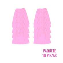 Bata Strapless Larga Cerrada Spa Rosa Paq 10 Piezas - Rosa - Ver 3