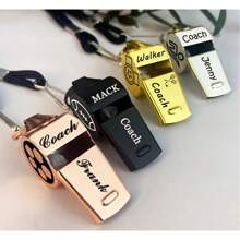 1 件个性化口哨项链礼物教练口哨定制足球篮球棒球曲棍球足球学校，多功能，装饰性，可重复使用，精致，时尚，高品质，色彩鲜艳，现代，定制，个性化，独特，家居清新，温馨氛围，家居生活，定制工艺品 - 彩色 - 查看 5