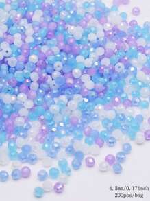 200Pcs A Bag 2.5x3mm /3x4.5mm Small Size Crystal Flat Bead  Crystal Glass Beads  Mix Color Beads For Jewelry Making DIY Accessories  Necklace Braclerts Hand Made