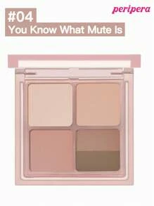 Peripera K-Beauty Ink 口袋眼影盤，4色，奶油質地，啞光與閃亮色調，易暈染，適合日常與韓系妝容，6.4g - #04 You Know What Mute Is - 查看 3