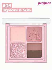 Peripera K-Beauty Ink Pocket Shadow Palette, Eyeshadow Quads, Creamy Formula, Blendable Matte & Shimmer Shades, Easy To Apply, Daily Makeup, Korean Makeup,6.1g - #06 Signature Is Mute - View 3