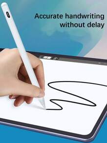 1pc Hand-Written Stylus Pen With 2 Replaceable Nibs, Compatible With Apple Pencil & Android Capacitive Touchscreens, Magnetic, Lag-Free, Instant-On, Convenient