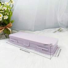 2pcs Multi-Color Translucent Matte Storage Box Multi-Function Double-Sided Macaron Plastic Box Suitable For Storing Jewelry, Pens, Erasers