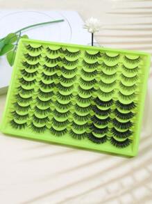 Happy Butterfly 30 Pairs Mixed Style Natural Crossover False Eyelashes, Handmade Lengthened Thick Curly Eyelashes Artificial 3D Fuax Mink Eyelashes D Curvature Makeup Tools Hot Sellers For Daily Life,Gift For Christmas. - 交叉款 - 查看 3