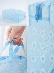 Ditsy Floral PVC wasserdichte Kosmetik-Toilettenartikel Dusch-Organizer Reise-Aufbewahrungstasche, ein Muss-haben Make-up-Tasche Make-up-Tasche Hautpflege-Tasche Kulturbeutel Packwürfel, Reiseessentials Kreuzfahrtessentials Studentenwohnheim-Essentials, Brautjungferngeschenke, Muttertagsgeschenke, Geburtstagsgeschenke, Geschenke für Freunde und Lehrer, Wohndekoration, Badezimmer Wohnzimmer Bett Lippenpflege-Organizer, Kosmetiktasche, große Makeup-Tasche, Weihnachtsgeschenke, Tasche, Reise, Tasche, Clutch / kleine Handtasche, Make-up-Organizer, Tasche, Pinseletui, Mini-Tasche, Tasche mit großer Kapazität