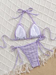 Bikini sexy y elegante para mujer para la playa y resort, traje de baño de 2 piezas con última tecnología de tejido para mujer