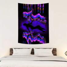 1pc Phantom Body Art Print Tapestry, Wall Decor, Ins Style, Polyester Hanging Wall Tapestry, Living Room Bedroom Office Wall Decoration, Dorm, Home Decor, Party Decor, Rectangle Kitchen Wall Hanging Cloth With Drape, Including 3 Wall Nails And 2 Clips