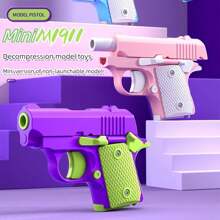 Kids Toy Gun - Pocket-Sized M1911 - Mechanical Linkage - Auto Recoil - Mini Handgun - Birthday Gift - Easter Gift - - Christmas Gift - Perfect Gift, Gun, Squirt, Gun Toy Kids, Mini Toy Gun, Squirt Gun, Fidget Toy Gun, Toy Gun, Guns, Bb Gun, Toy Gun>Over 14 Years, Gun Pen,Gun Holder,Rubber Gun,Hot Gun,Gun,Toy Gun,Airsoft Gun - 粉紅白 - 查看 3
