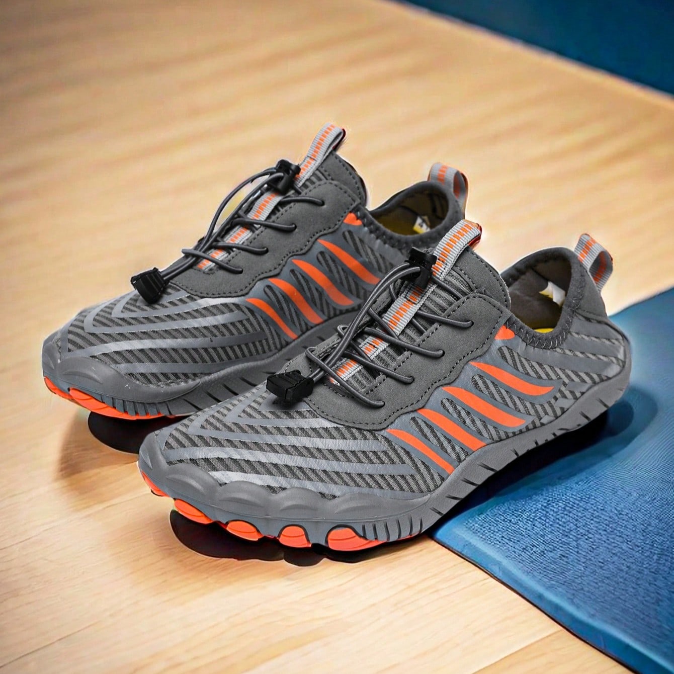 Zapatos casuales ligeros y de secado rápido para hombres, zapatos transpirables antideslizantes para pies descalzos, adecuados para actividades al ai