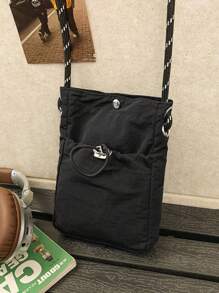 Fashionable Korean/Japanese Ins Style Fresh Minimalist Crossbody Bag, Cute Student Small Square Shoulder Bag, Mini Messenger Bag, Phone Pouch, Canvas Handbag, Holiday Phone Bag - Multicolor - View 13