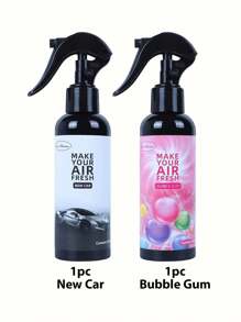 1 peça/2 peças, 150ml/5,07oz, Spray de Aromaterapia com Extrato Vegetal, Purificador de Ar Forte para Roupas, Casa e Carro, Difusor de Aroma, Emissão Natural para Remover Odores, Tornar o Ar Fresco, Acalmar Emoções, Criar uma Atmosfera Romântica, Baunilha, Chiclete, Cereja, Morango, Jasmim, Limão, Gelo Preto, Carro Novo, Colônia, Adequado para Decoração Doméstica, Carros, Salas de Estar, Quartos, Banheiros, Salas de Estudo, Presentes de Aniversário e Formatura, Portátil