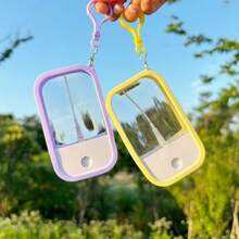 1 件便携式高压喷雾瓶，简单可爱的多色卡片分体瓶，多巴胺硅胶保护套，细雾酒精洗手液，旅行口袋收纳，分体迷你香水瓶，50ml 情人节/万圣节礼物/圣诞节礼物家居浴室装饰秋季装饰返校 - 彩色 - 查看 3