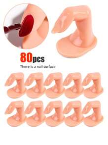 Juego de 10 piezas de dedos de manicura de práctica con uñas postizas para entrenamiento, para arte de uñas acrílicas y de gel, decoración de exhibición de manos para principiantes de arte de uñas y artistas de salón