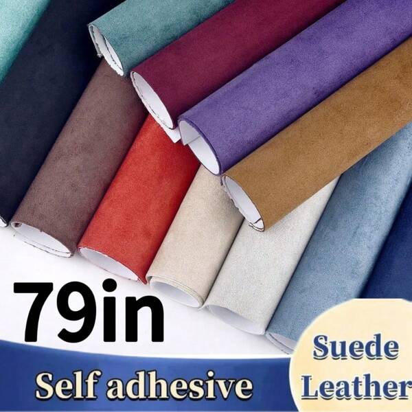 Film adhésif  79 pouces, fausse extensible pour DIY, réparation de meubles, canapés, intérieur de voiture, chaussures, sacs à main et vêtements - grand ruban de réparation pour l'artisanat et la sellerie